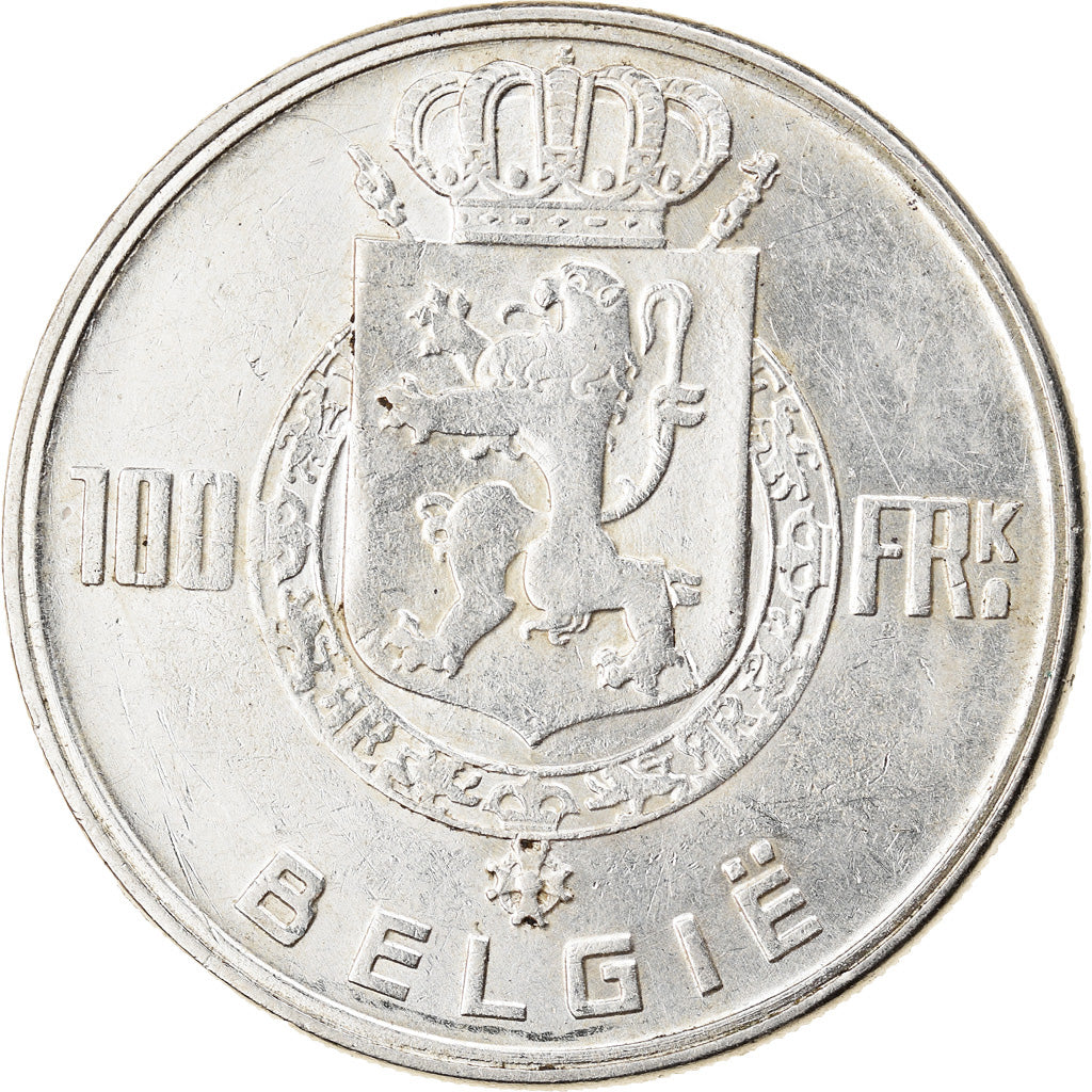 Coin, Belgium, 100 Francs, 100 Frank, 1951, AU(55-58), Silver, KM:139.1