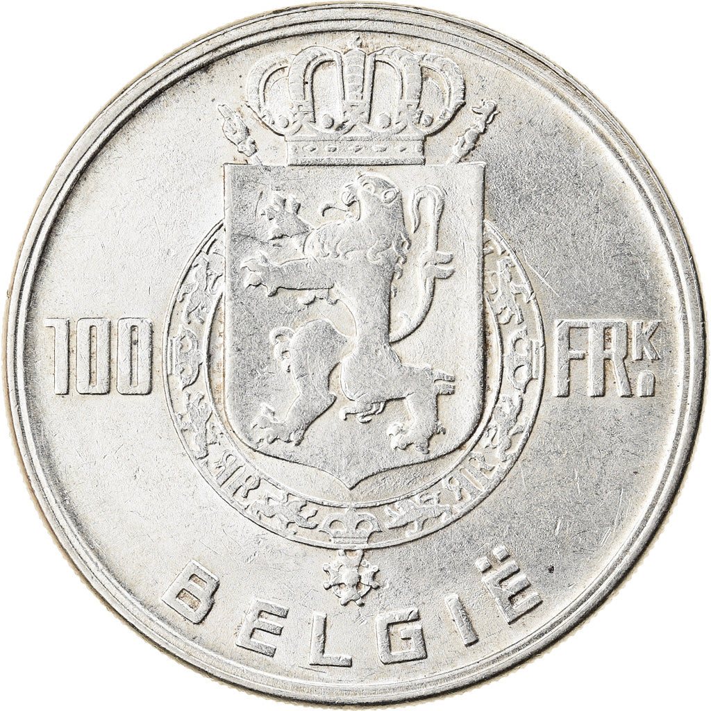 Münze, Belgien, 100 Francs, 100 Frank, 1951, VZ, Silber, KM:139.1