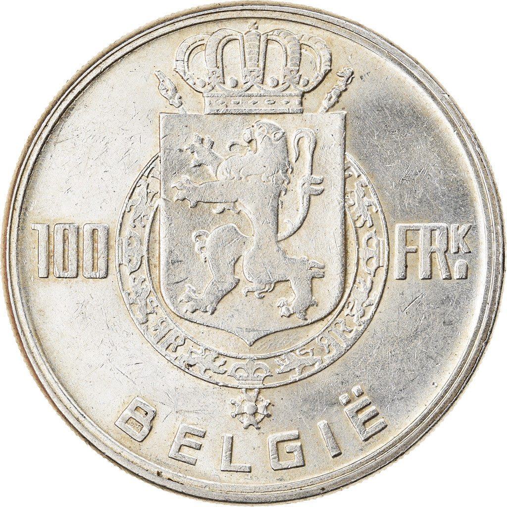 Coin, Belgium, 100 Francs, 100 Frank, 1951, AU(55-58), Silver, KM:139.1