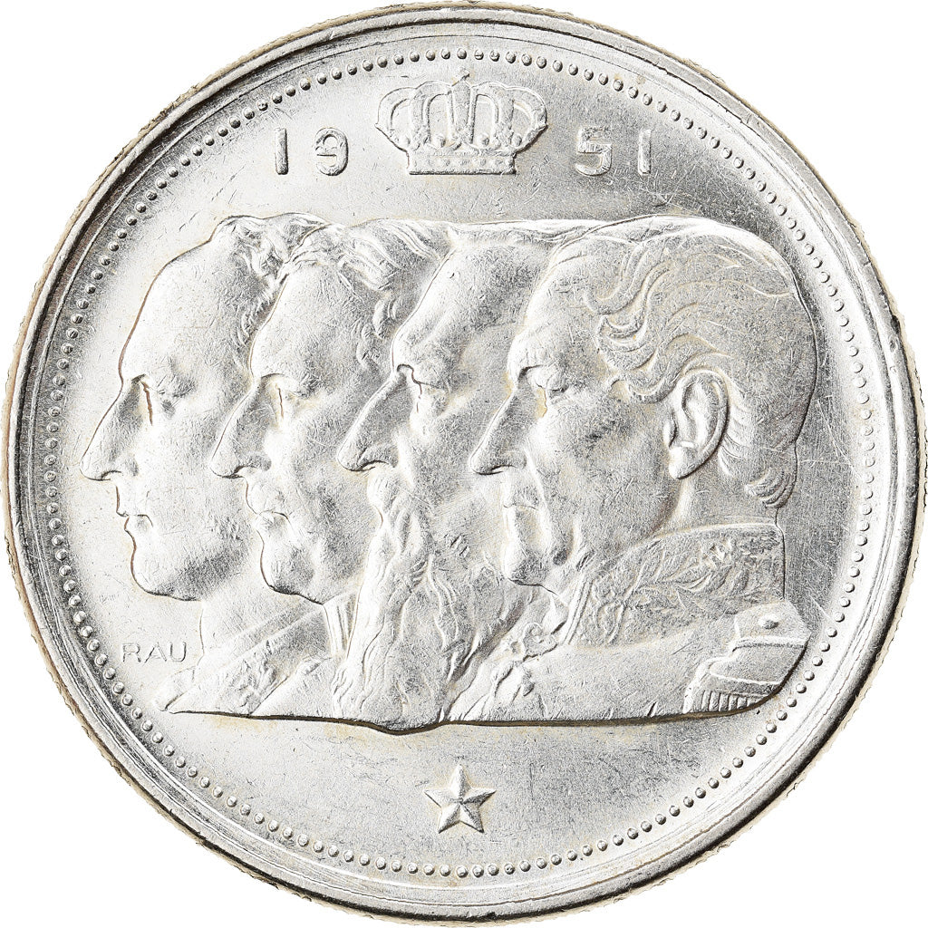 Monnaie, Belgique, 100 Francs, 100 Frank, 1951, SUP, Argent, KM:139.1