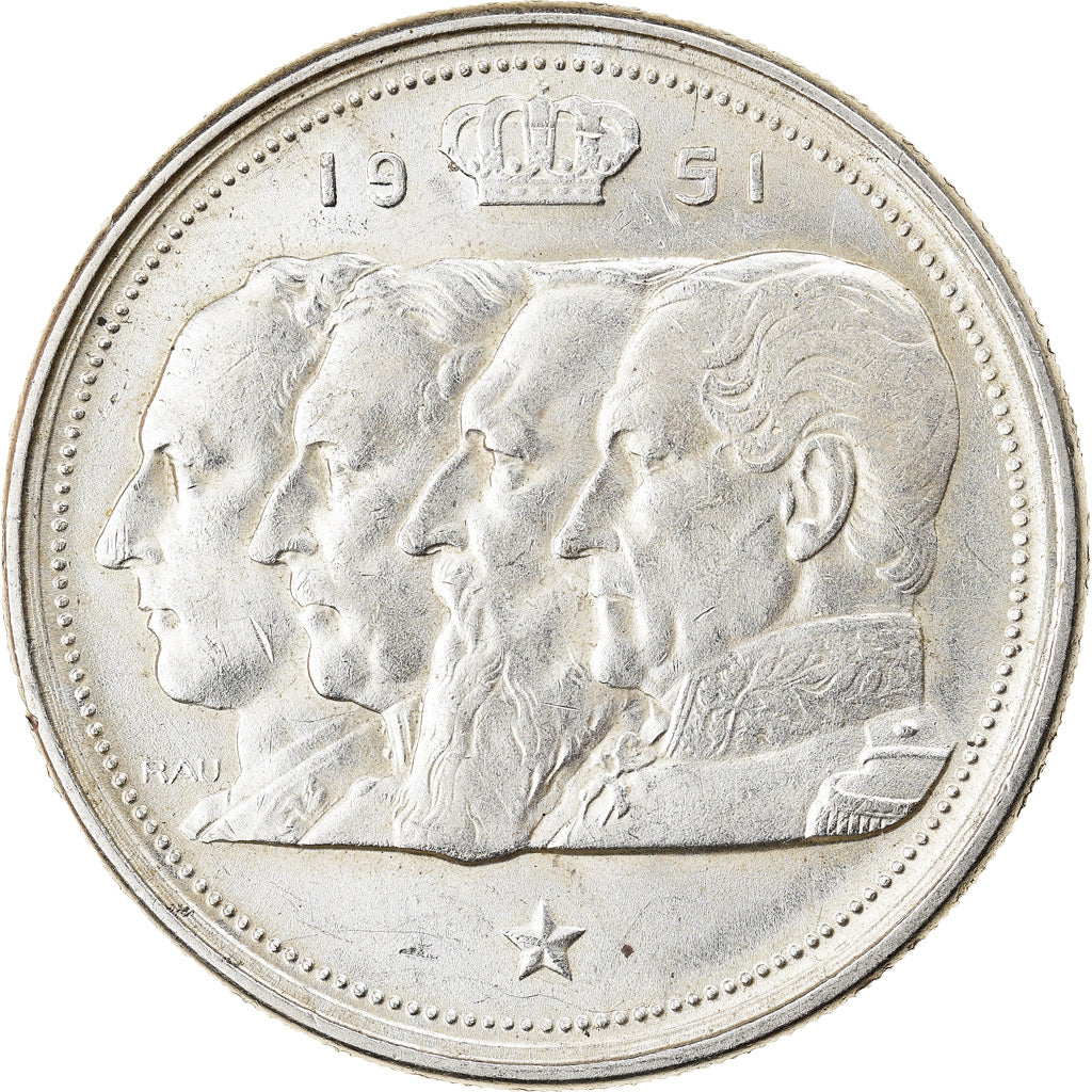 Monnaie, Belgique, 100 Francs, 100 Frank, 1951, SUP, Argent, KM:139.1