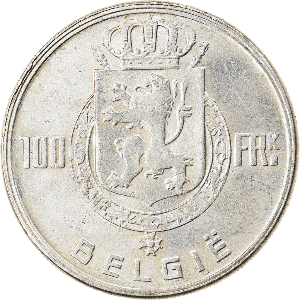 Monnaie, Belgique, 100 Francs, 100 Frank, 1951, SUP, Argent, KM:139.1