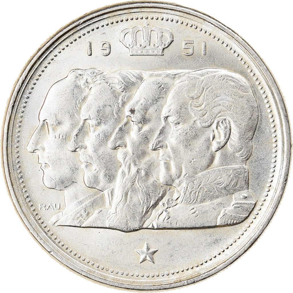 Monnaie, Belgique, 100 Francs, 100 Frank, 1951, SUP, Argent, KM:139.1
