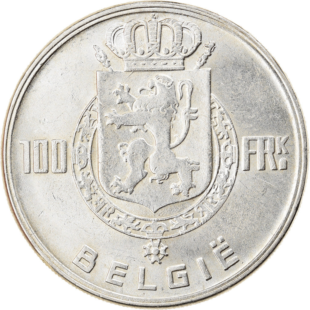 Monnaie, Belgique, 100 Francs, 100 Frank, 1951, SUP, Argent, KM:139.1