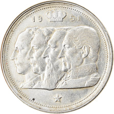 Münze, Belgien, 100 Francs, 100 Frank, 1951, SS+, Silber, KM:139.1