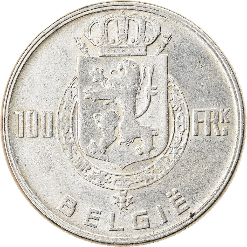 Münze, Belgien, 100 Francs, 100 Frank, 1951, SS+, Silber, KM:139.1