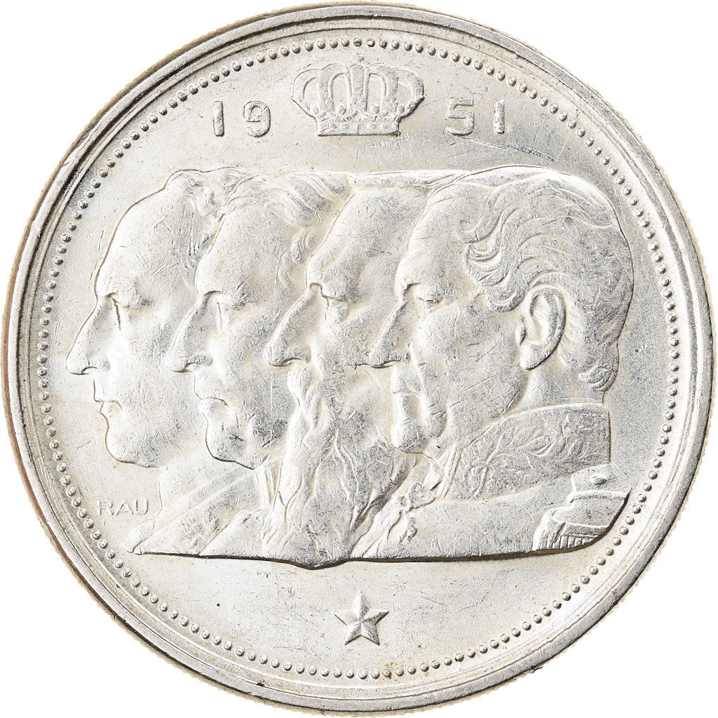 Monnaie, Belgique, 100 Francs, 100 Frank, 1951, TTB+, Argent, KM:139.1