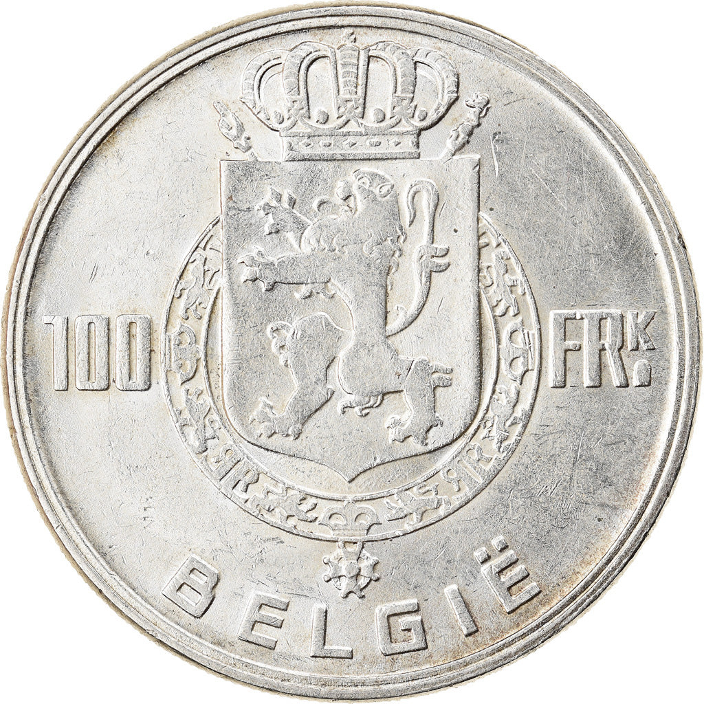 Monnaie, Belgique, 100 Francs, 100 Frank, 1951, TTB+, Argent, KM:139.1