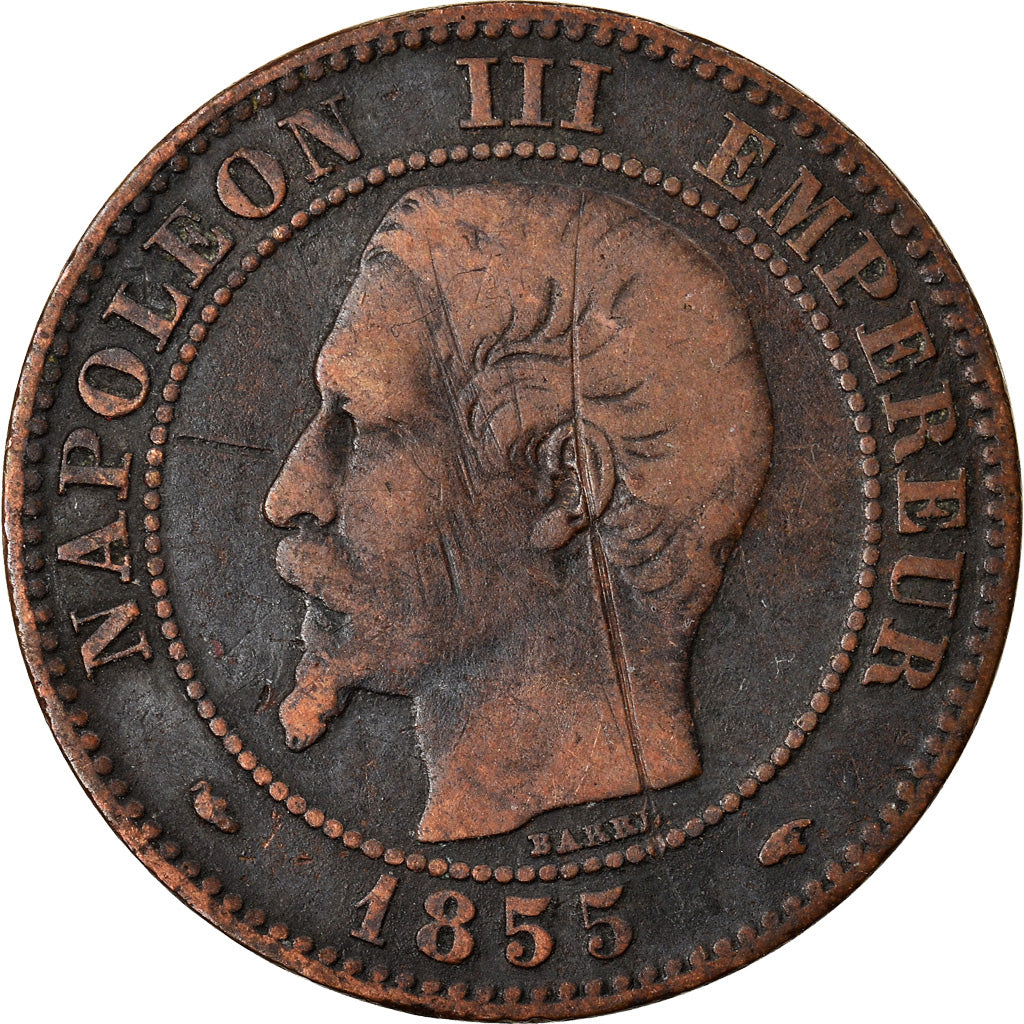 Coin, France, Napoleon III, 2 Centimes, 1855, Paris, VF(30-35)