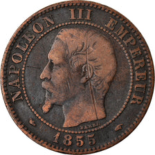 Coin, France, Napoleon III, 2 Centimes, 1855, Paris, VF(30-35)