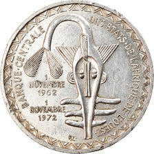 Coin, West African States, 500 Francs, 1972, AU(55-58), Silver, KM:7