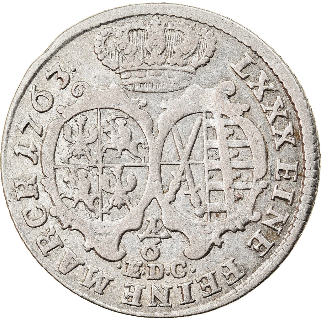 Monnaie, Etats allemands, SAXONY, Friedrich August II, 1/6 Thaler, 1673, TB+