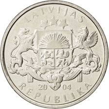 Moneta, Lettonia, Lats, 2004, SPL, Rame-nichel, KM:67