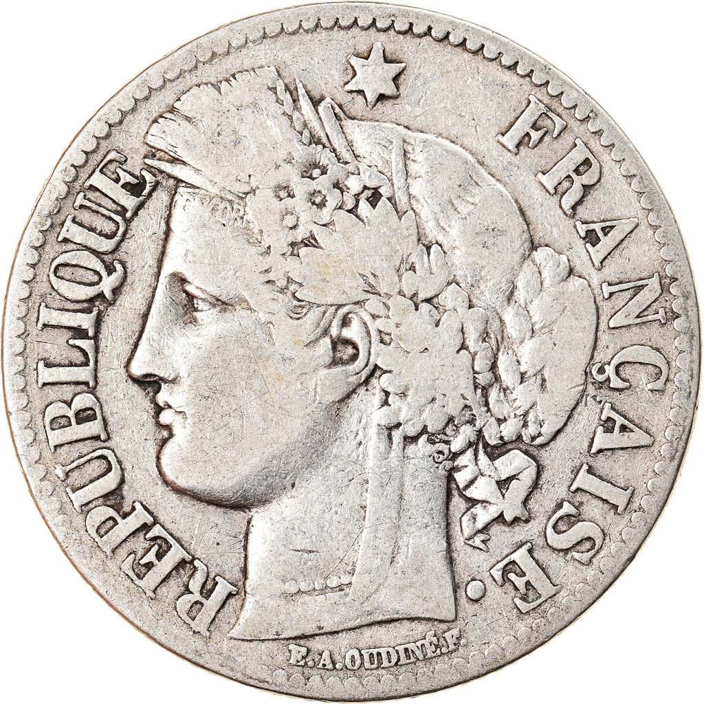 Monnaie, France, Cérès, 2 Francs, 1871, Paris, TB, Argent, Gadoury:530