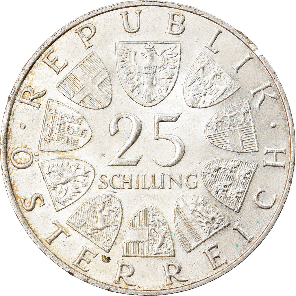 Coin, Austria, 25 Schilling, 1970, AU(55-58), Silver, KM:2907