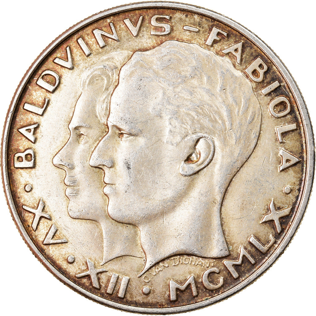 Coin, Belgium, 50 Francs, 50 Frank, 1960, AU(55-58), Silver, KM:152.1