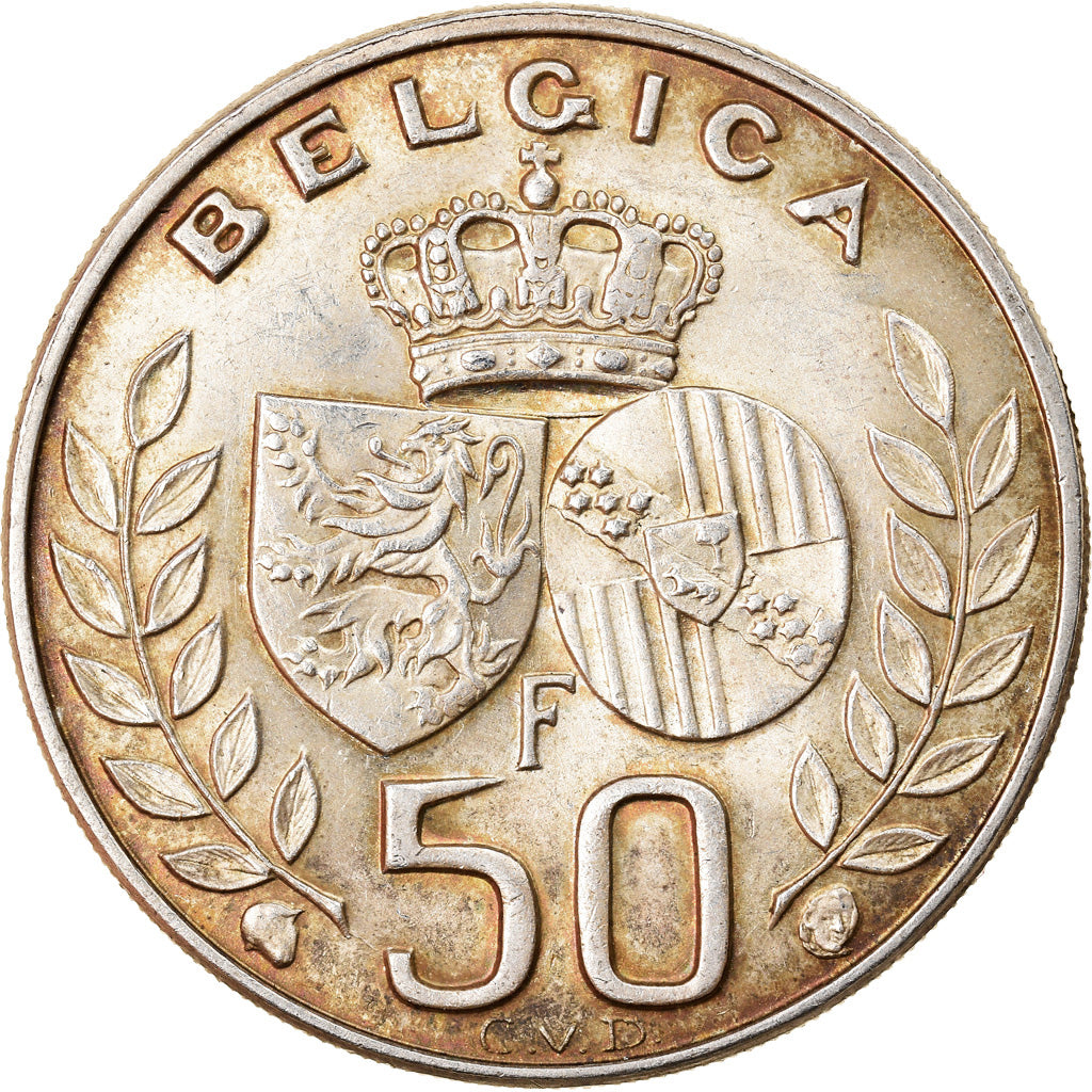 Coin, Belgium, 50 Francs, 50 Frank, 1960, AU(55-58), Silver, KM:152.1