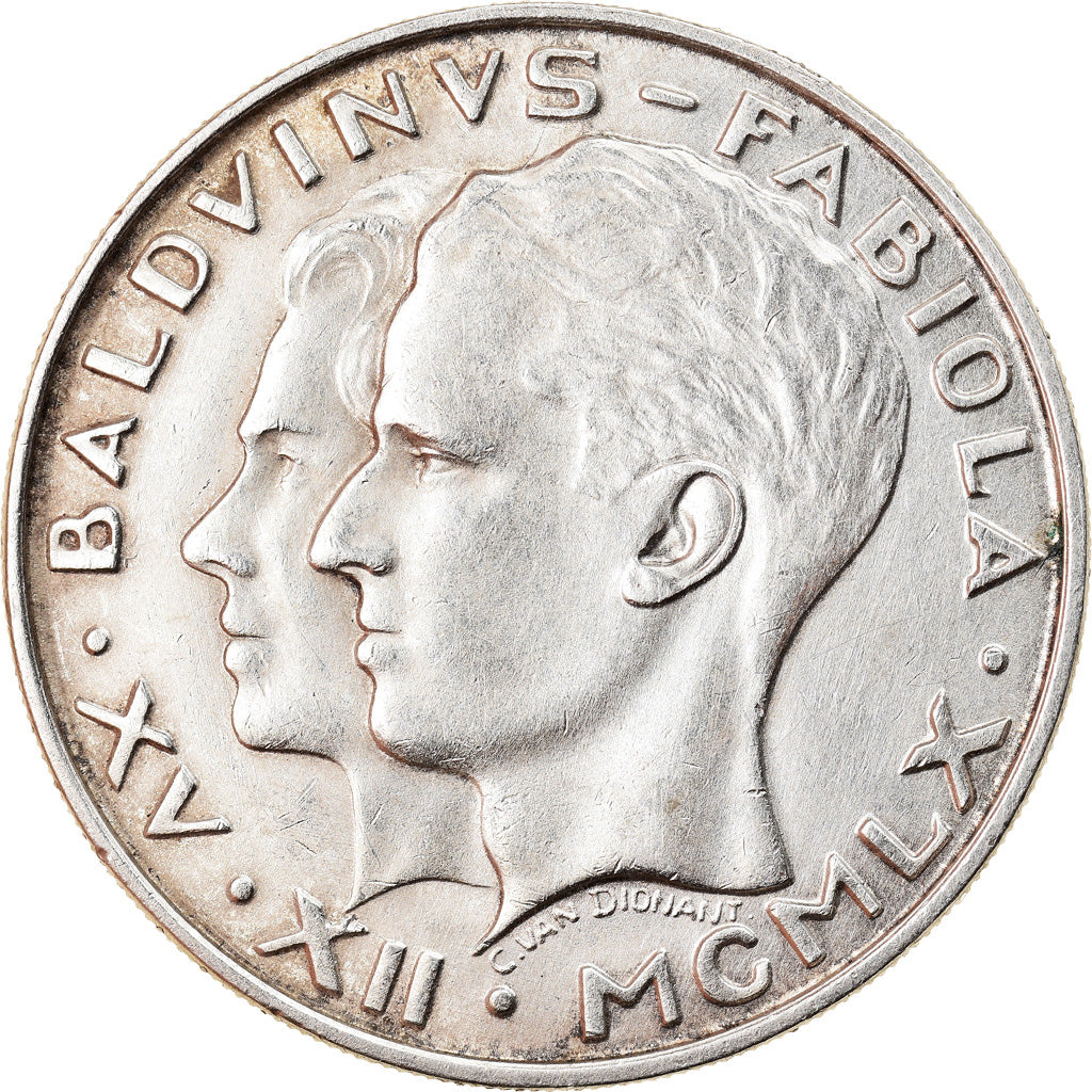 Coin, Belgium, 50 Francs, 50 Frank, 1960, MS(60-62), Silver, KM:152.1