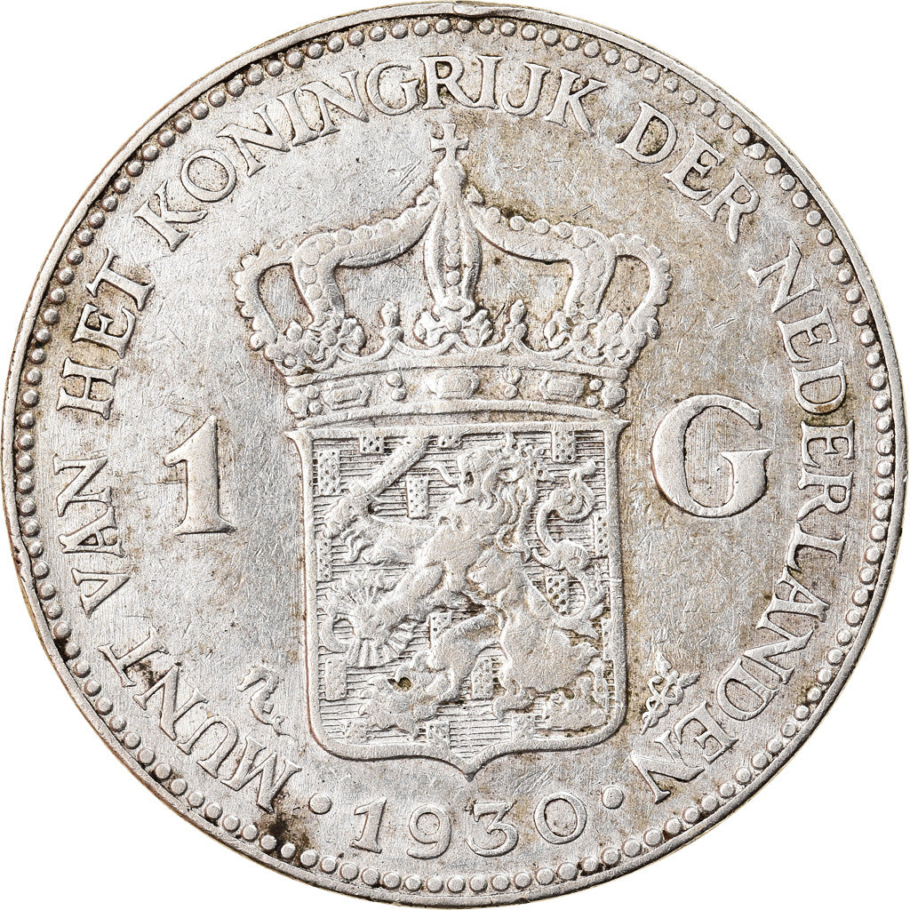 Coin, Netherlands, Wilhelmina I, Gulden, 1930, EF(40-45), Silver, KM:161.1