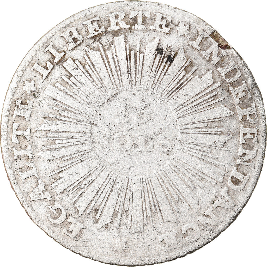 Coin, SWISS CANTONS, GENEVA, 15 Sols, 1794, VF(20-25), Silver, KM:97