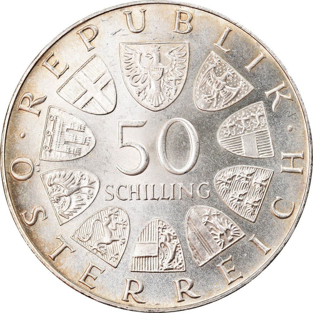 Coin, Austria, 50 Schilling, 1973, MS(60-62), Silver, KM:2916