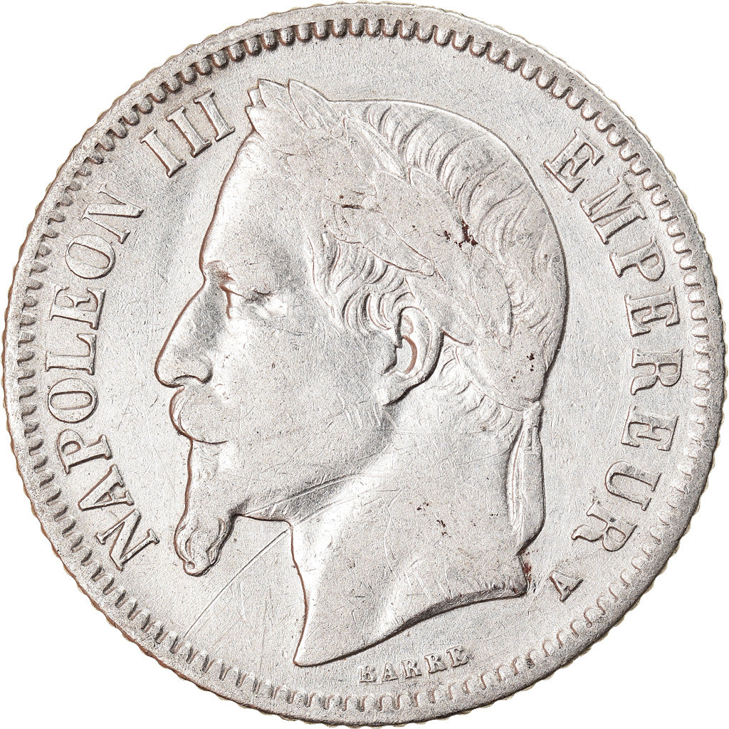 Coin, France, Napoleon III, Franc, 1866, Paris, VF(30-35)
