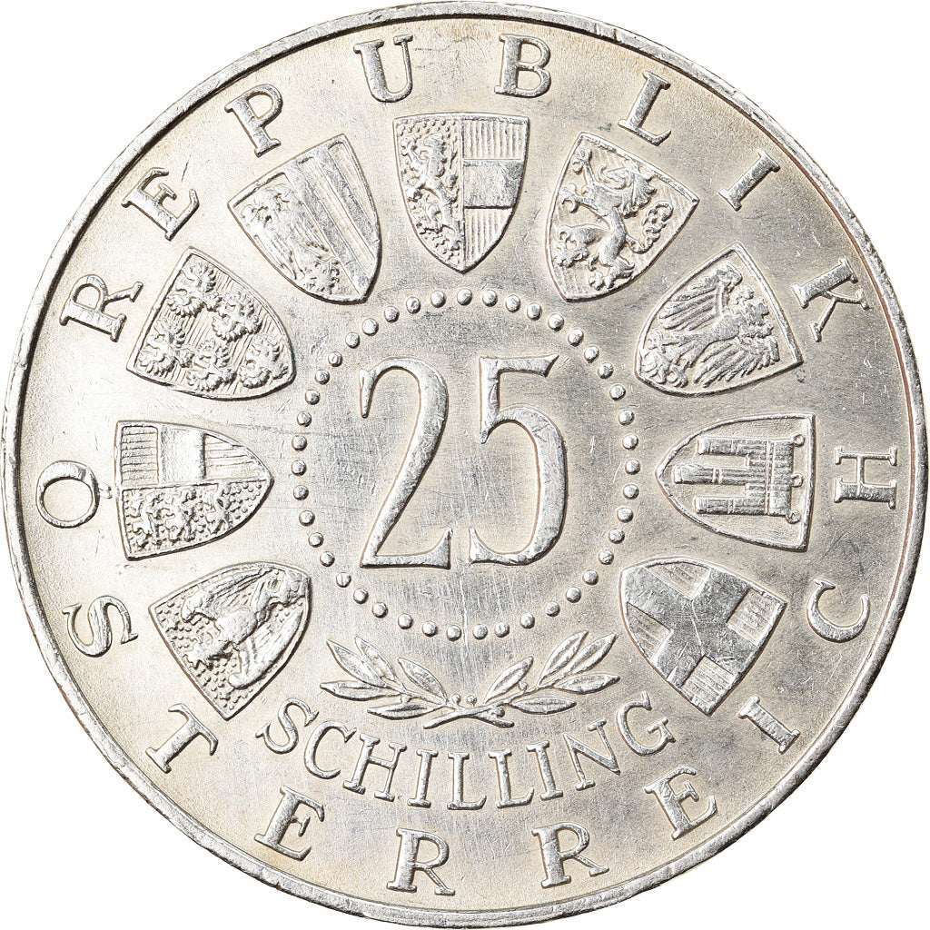 Coin, Austria, 25 Schilling, 1956, AU(55-58), Silver, KM:2881