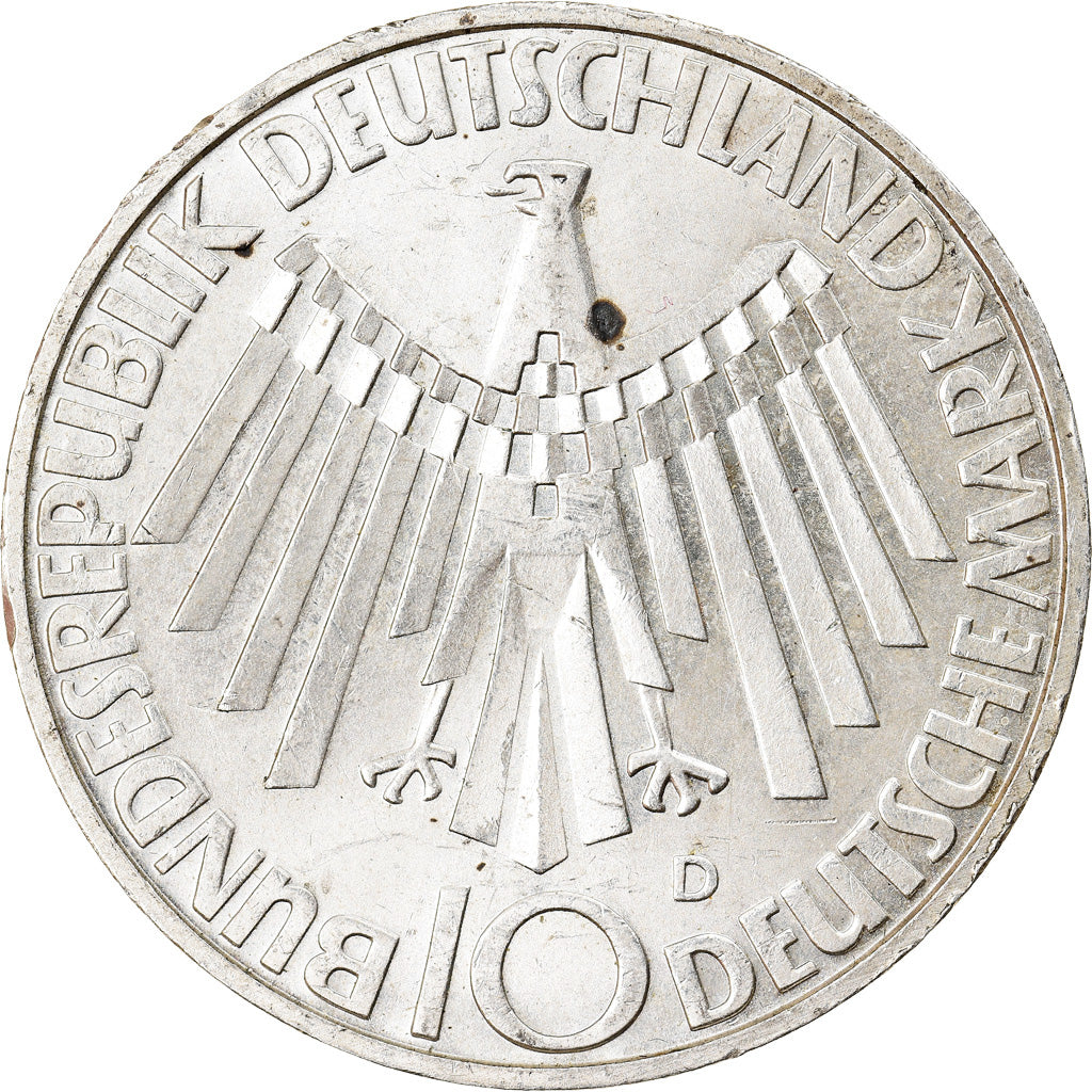 Moneta, GERMANIA - REPUBBLICA FEDERALE, 10 Mark, 1972, Munich, SPL-, Argento