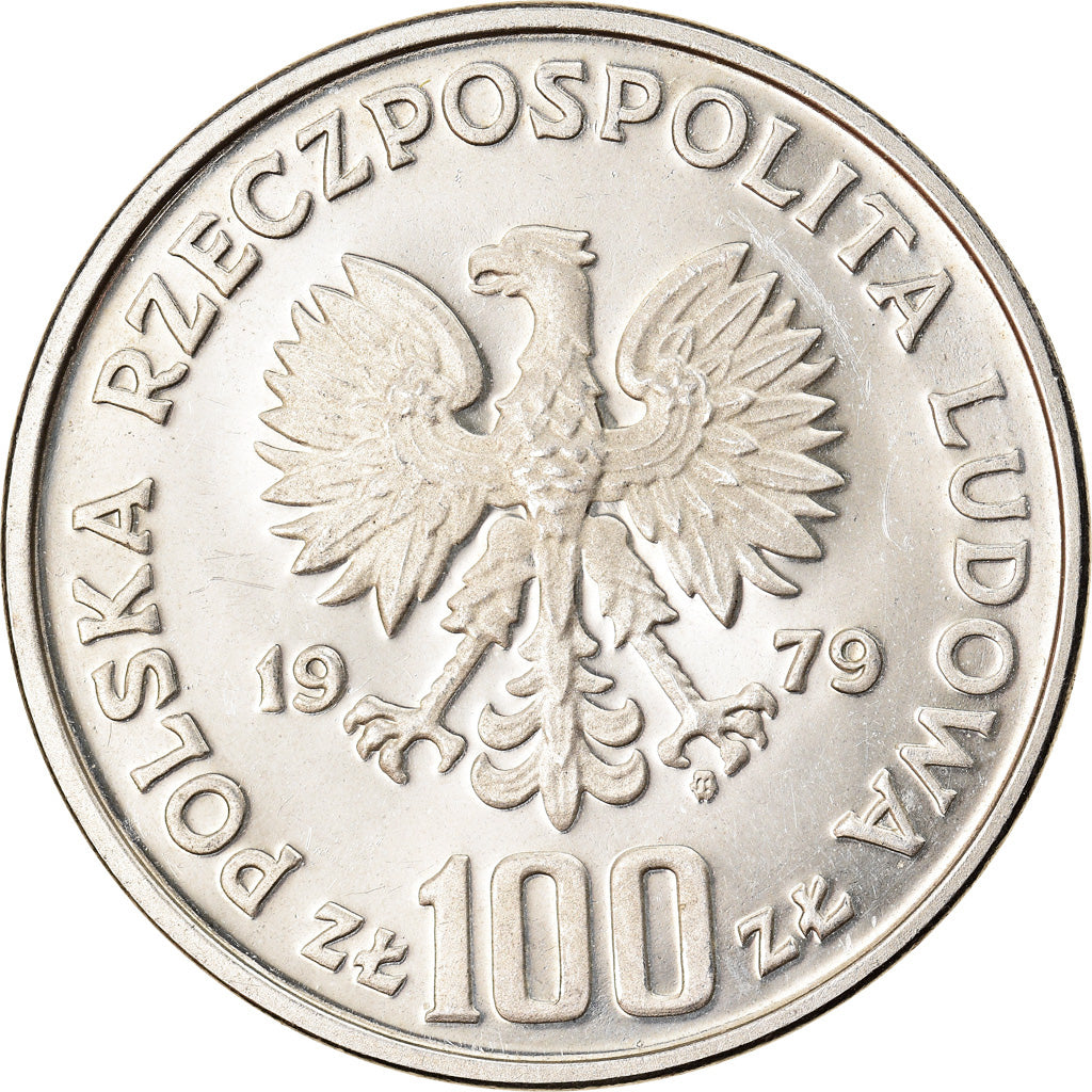 Coin, Poland, 100 Zlotych, 1979, Warsaw, Proof, MS(63), Silver, KM:103