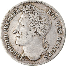 Coin, Belgium, Leopold I, 1/4 Franc, 1834, VF(30-35), Silver, KM:8
