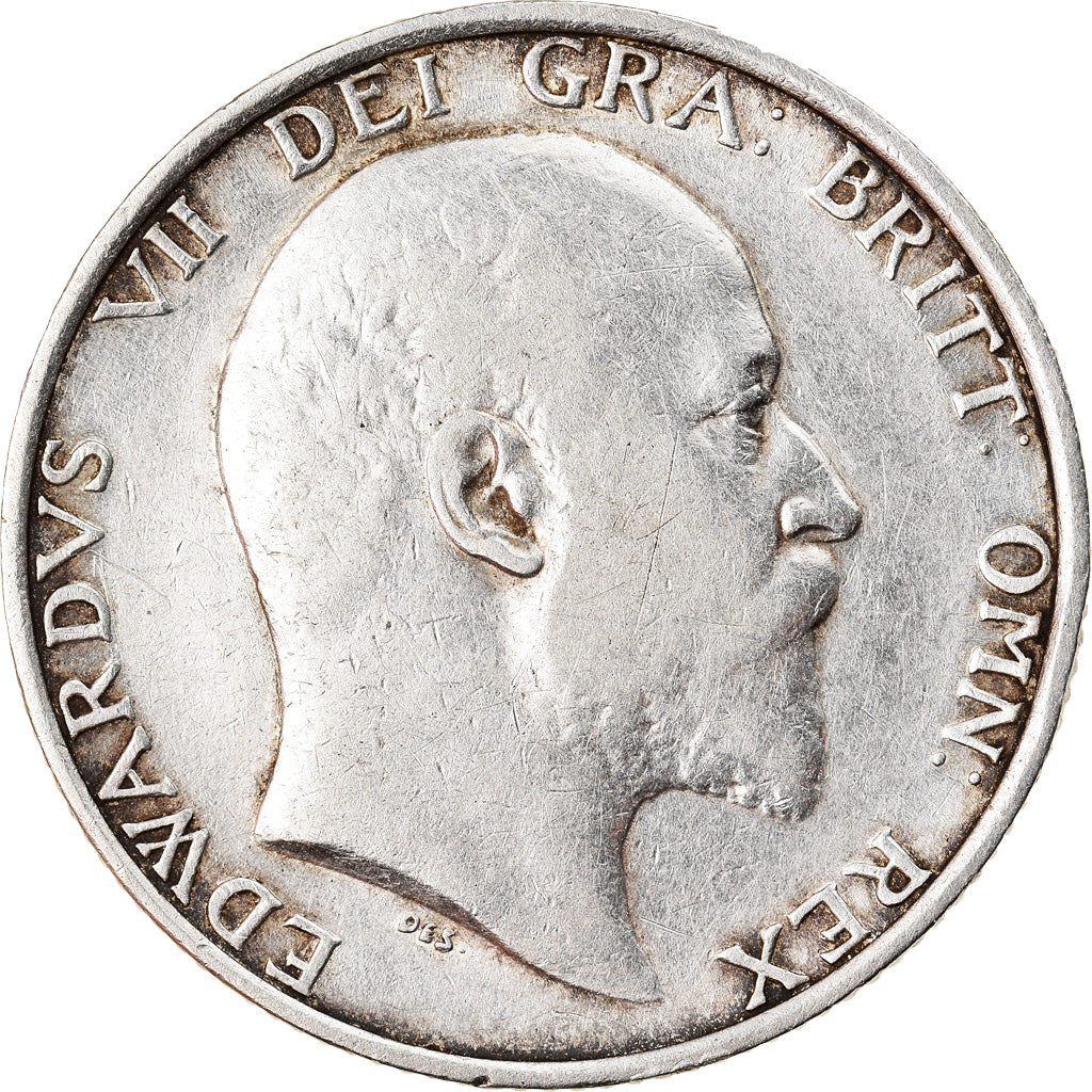 Coin, Great Britain, Edward VII, Shilling, 1910, EF(40-45), Silver, KM:800
