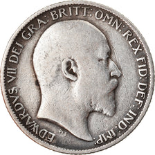 Coin, Great Britain, Edward VII, 6 Pence, 1909, VF(30-35), Silver, KM:799