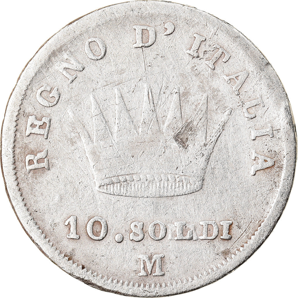 Monnaie, États italiens, Napoleon I, 10 Soldi, 1811, Milan, TB