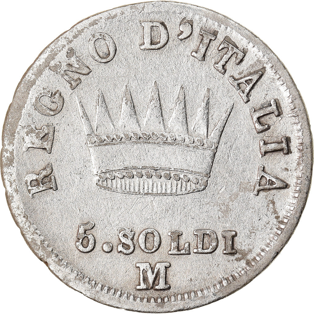 Coin, ITALIAN STATES, Napoleon I, 5 Soldi, 1812, Milan, EF(40-45)