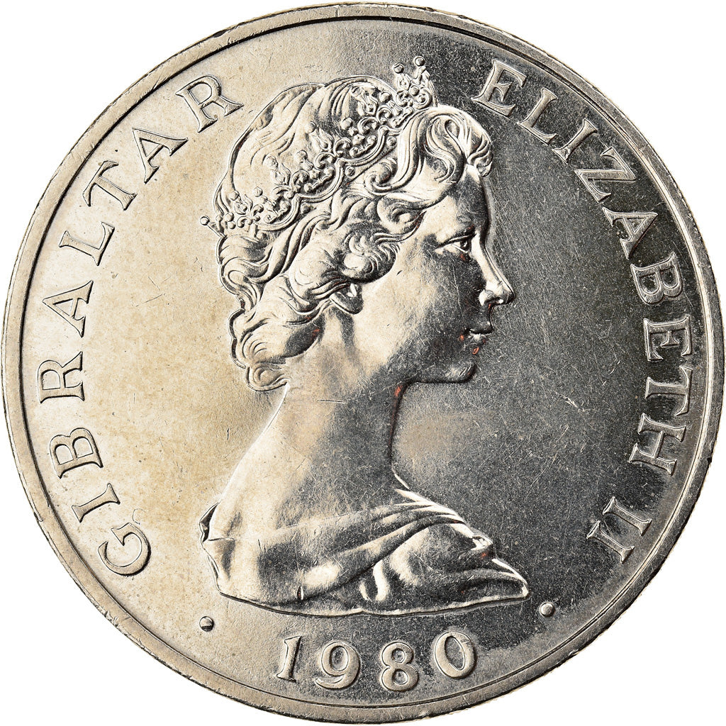 Monnaie, Gibraltar, Elizabeth II, Crown, 1980, British Royal Mint, SUP