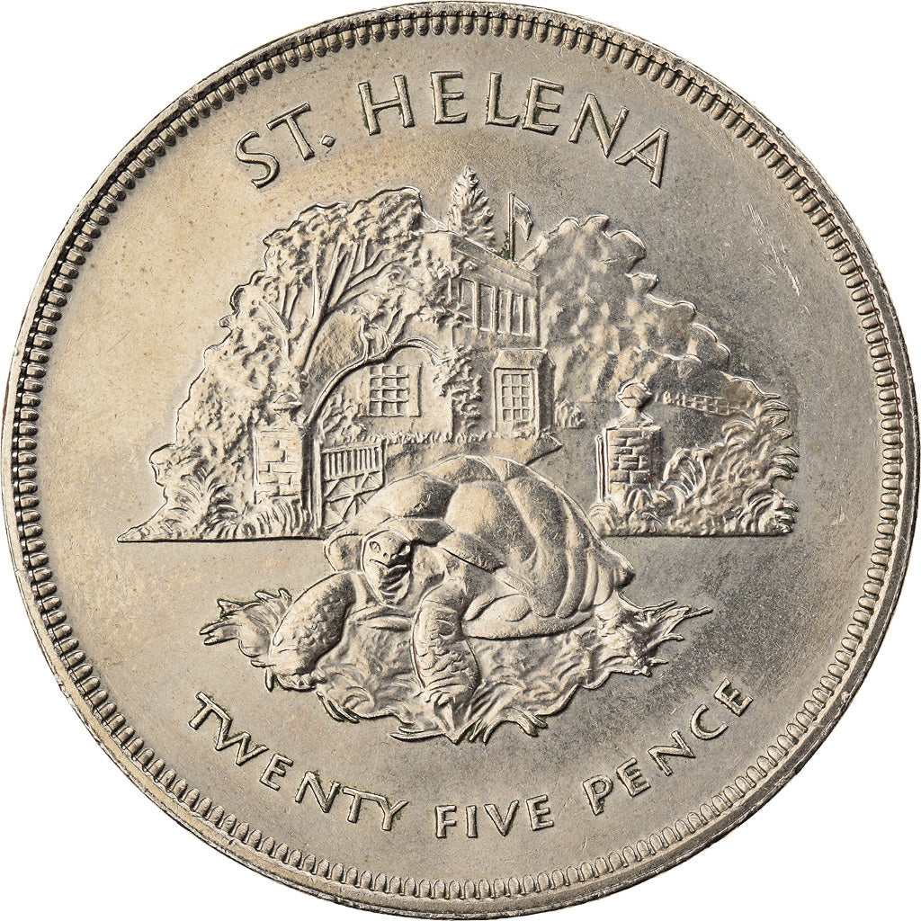 Coin, Saint Helena, Elizabeth II, 25 Pence, Crown, 1977, AU(55-58)