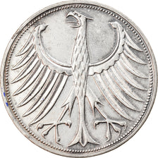 Coin, GERMANY - FEDERAL REPUBLIC, 5 Mark, 1969, Stuttgart, EF(40-45), Silver