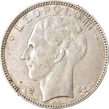 Münze, Belgien, Léopold III, 20 Francs, 20 Frank, 1935, SS, Silber, KM:105