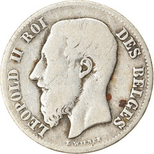 Coin, Belgium, Leopold II, 50 Centimes, 1899, VF(20-25), Silver, KM:26