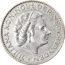 Coin, Netherlands, Juliana, Gulden, 1958, AU(50-53), Silver, KM:184