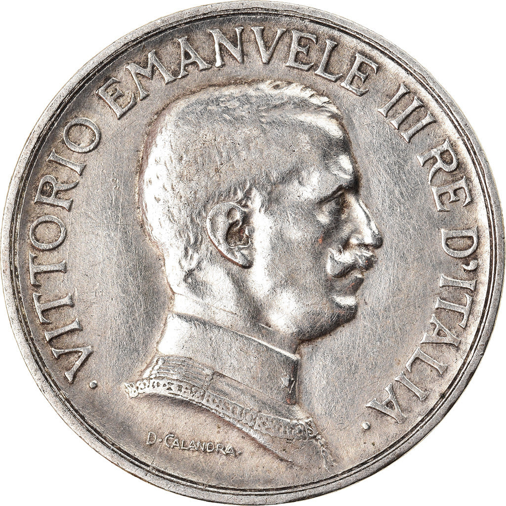 Coin, Italy, Vittorio Emanuele III, Lira, 1917, Rome, EF(40-45), Silver, KM:57