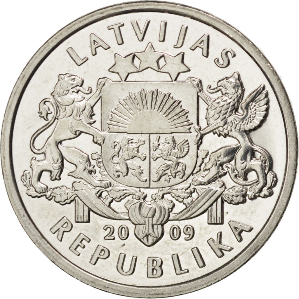 Coin, Latvia, Lats, 2009, MS(63), Copper-nickel, KM:106