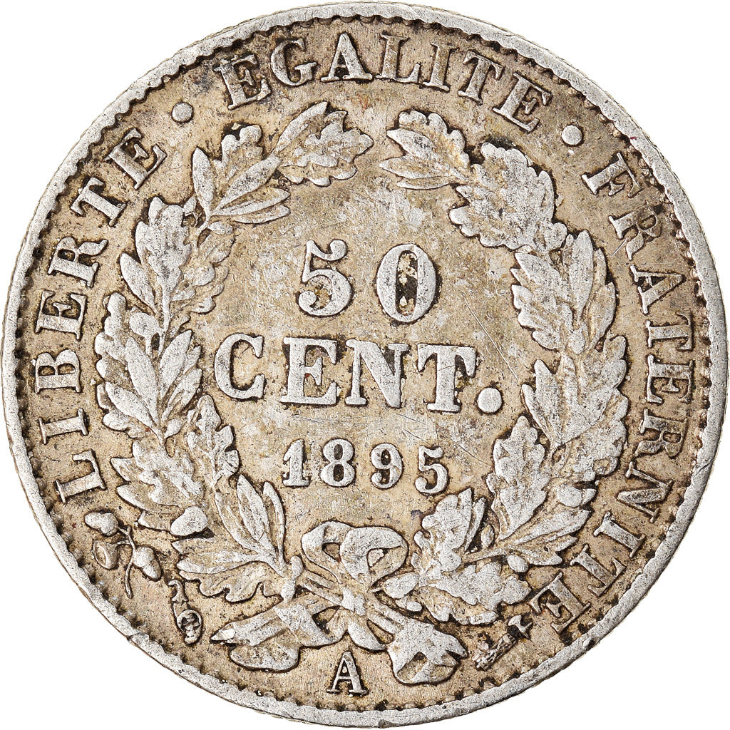 Coin, France, Cérès, 50 Centimes, 1895, Paris, EF(40-45), Silver, KM:834.1