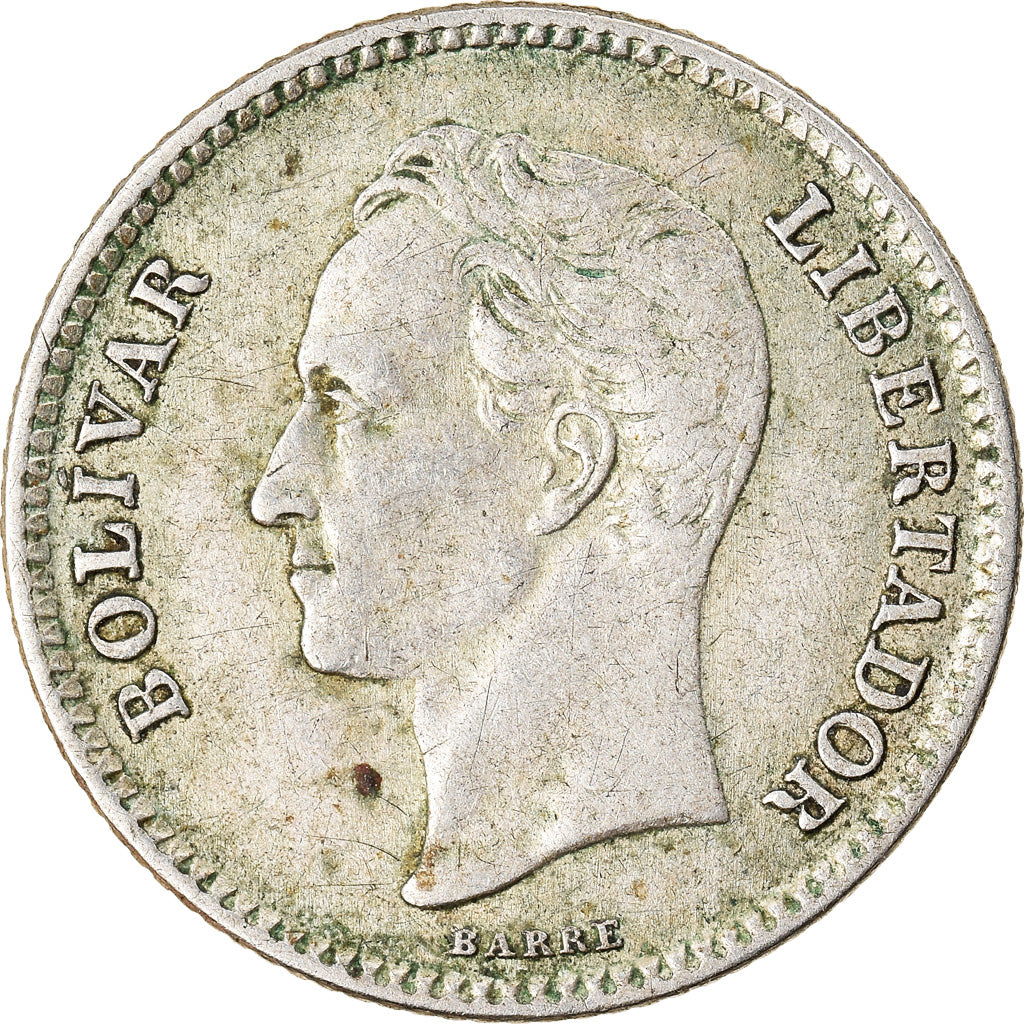 Coin, Venezuela, 25 Centimos, 1954, Philadelphia, EF(40-45), Silver, KM:35