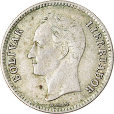 Coin, Venezuela, 25 Centimos, 1954, Philadelphia, EF(40-45), Silver, KM:35
