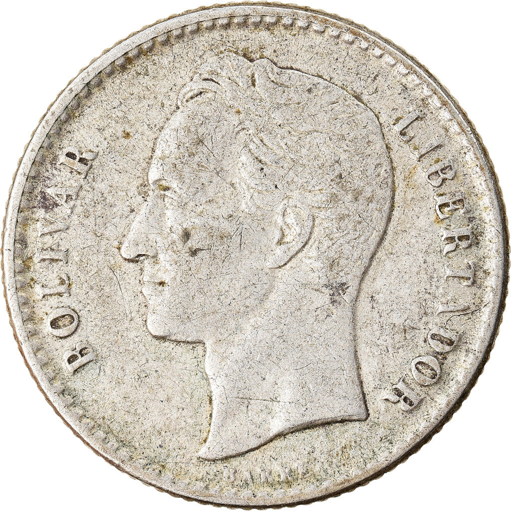 Coin, Venezuela, 50 Centimos, 1954, Philadelphia, EF(40-45), Silver, KM:36