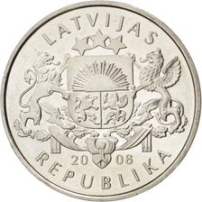 LATVIA, Lats, 2008, Vantaa, KM #107, MS(63), Copper-Nickel, 21.75, 4.73