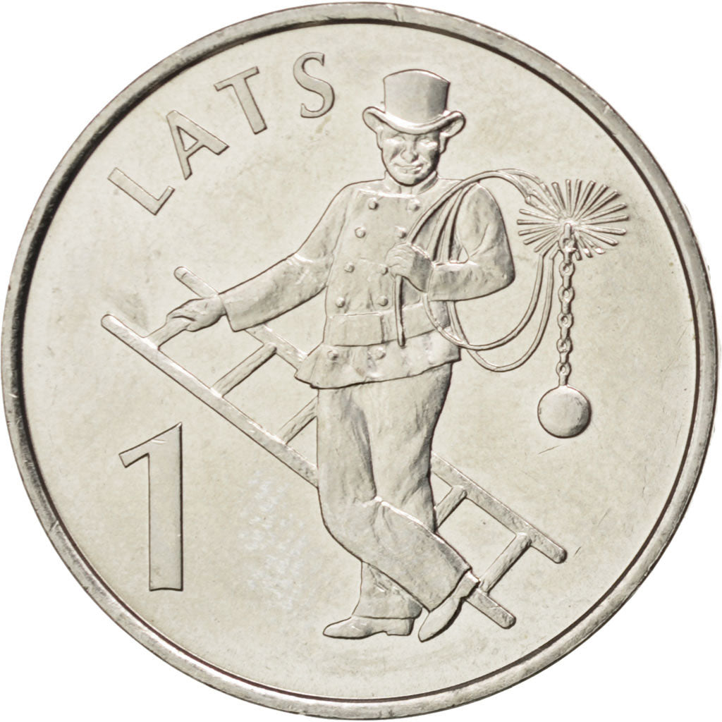 LATVIA, Lats, 2008, Vantaa, KM #107, MS(63), Copper-Nickel, 21.75, 4.73