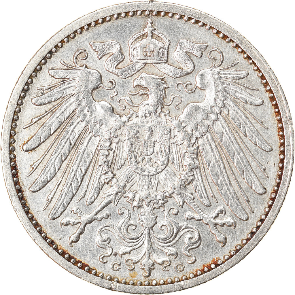 Münze, GERMANY - EMPIRE, Wilhelm II, Mark, 1911, Karlsruhe, SS+, Silber, KM:14