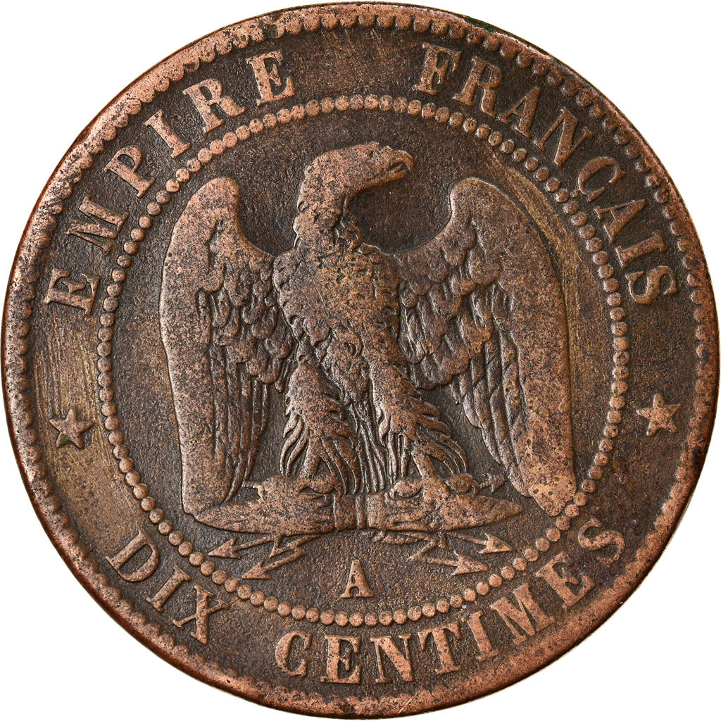 Coin, France, Napoleon III, 10 Centimes, 1862, Paris, VF(30-35)